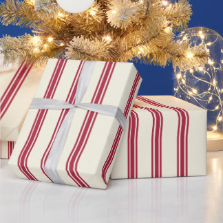 Papel de regalo de bastón de caramelo de Navidad v