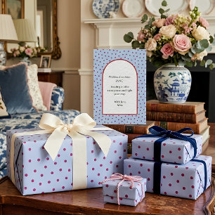 Papel de regalo de bayas en tono azul pizarra con