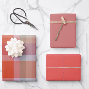 Papel de regalo de bayas y melón hoja plana juego