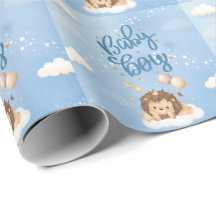 Papel de regalo de bebé niño Cute Lion King