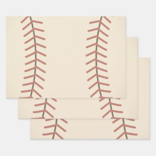 Papel de regalo de béisbol vintage