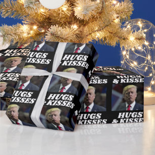 Papel de regalo de besos de Navidad de DONALD TRUM