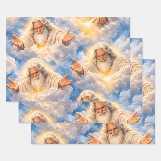 Papel de regalo de bienvenida divino celestial (Set)