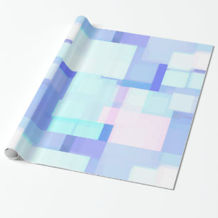 Papel de Regalo de Bloques de Color Azul y Rosa