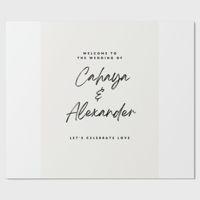Papel de regalo de boda (Superficie plana)