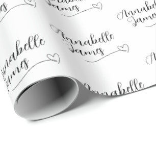 Papel de regalo de boda con nombres de parejas