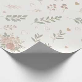Papel de regalo de boda – Floral romana elegante