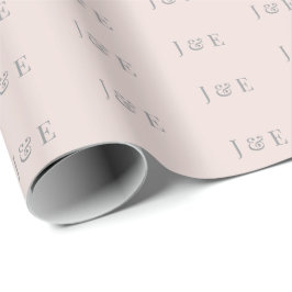 Papel de regalo de boda minimalista | Rubor cálido