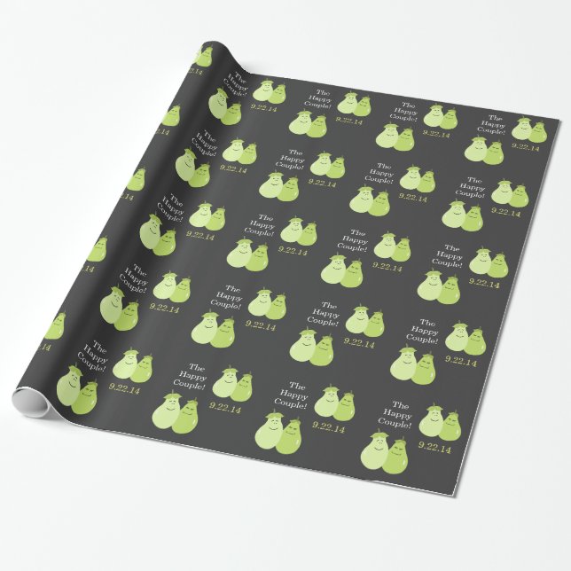 Papel de regalo de boda Perfect Pear / Par perfect (Desenrollado)