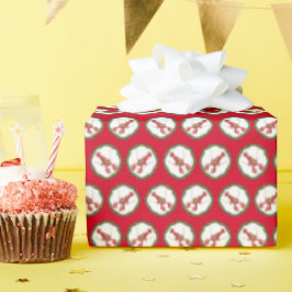 Papel de regalo de bogavantes y ramas de acebo