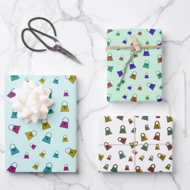 Papel de regalo de bolsos de moda (Anverso)