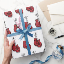 Papel de regalo de boxeo, envoltorio de regalo de 