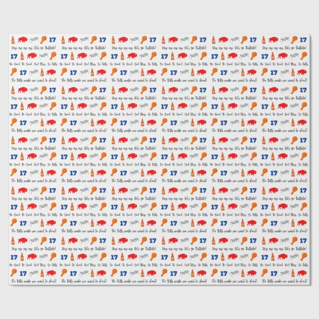 Papel de Regalo de Buffalo Bills (Superficie plana)