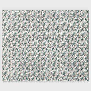 Papel de regalo de búho Papel de regalo de anima