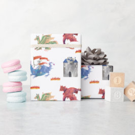 Papel de regalo de Caballero y Dragón