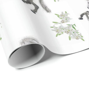 Papel de regalo de caballo blanco