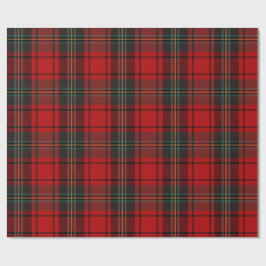 Papel de Regalo de Cabaña Acogedora Cuadro Rojo y