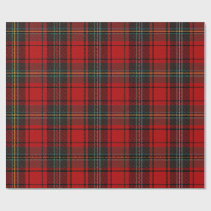 Papel de Regalo de Cabaña Acogedora Cuadro Rojo y