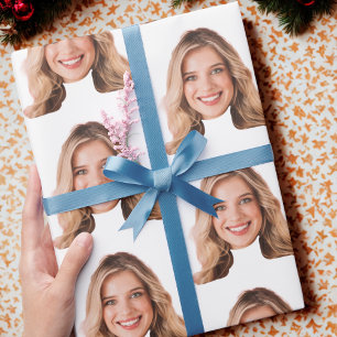 Papel de regalo de cabezas personalizadas divertid