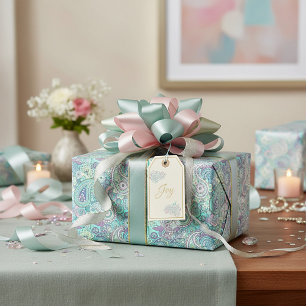 Papel de regalo de cachemira azul vintage
