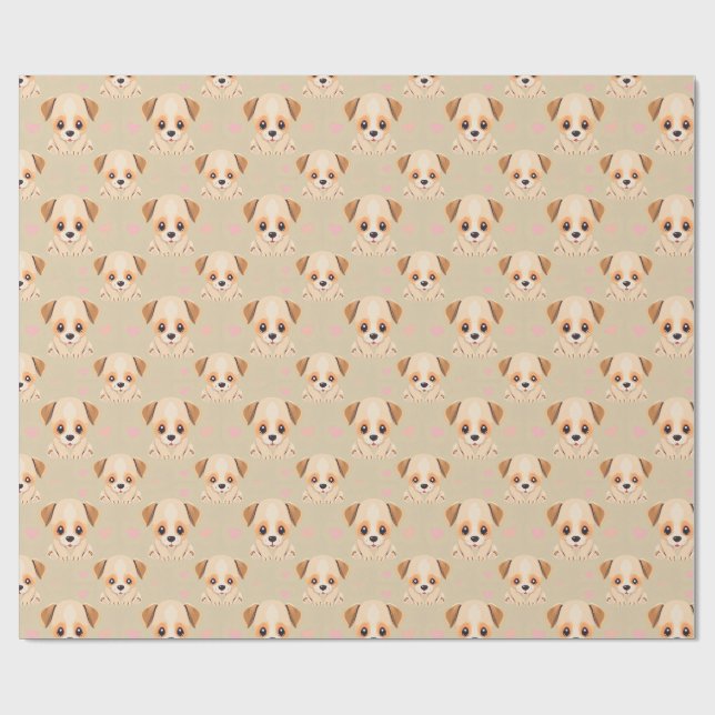 Papel de Regalo de Cachorro (Superficie plana)