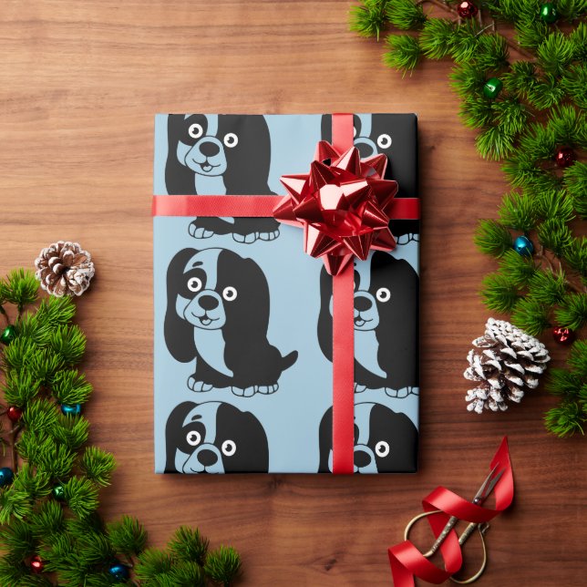 Papel de Regalo de Cachorro (Regalo de vacaciones)