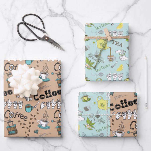 Papel de regalo de café y té ASL (Anverso)