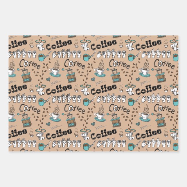 Papel de regalo de café y té ASL (Anverso)