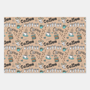 Papel de regalo de café y té ASL