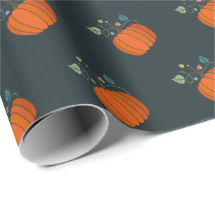 Papel de regalo de calabaza de Halloween