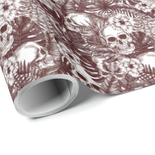 Papel de regalo de calaveras de la selva