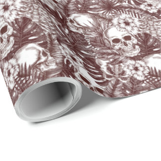 Papel de regalo de calaveras de la selva