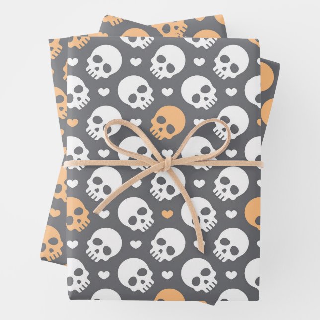 Papel de regalo de Calaveras y Corazones Dulces de (In situ)