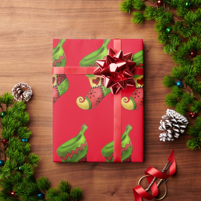 Papel de Regalo de Calcetines de Navidad (Regalo de vacaciones)