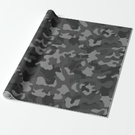 PAPEL DE REGALO DE CAMO NEGRO Y GRIS