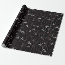 Papel de regalo de campanilla oscura