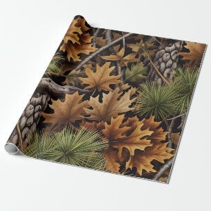 Papel de regalo de camuflaje de caza