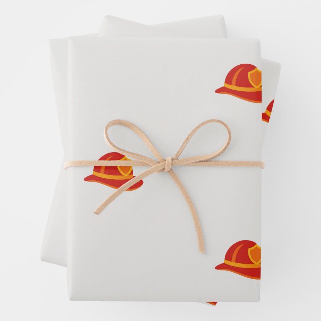 Papel de regalo de casco de bombero (In situ)