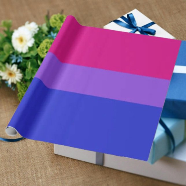 Papel de regalo de celebración del Orgullo Bi (Subido por el creador)