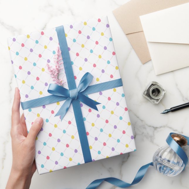 Papel de regalo de celosía de huevo de Pascua past (Regalar)