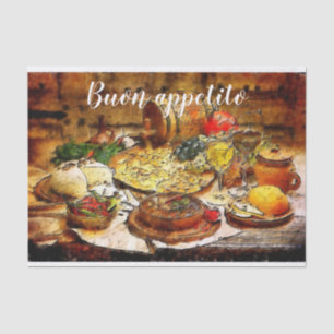 Papel de regalo de cena italiano