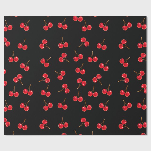 papel de regalo de cereza vívida (Superficie plana)