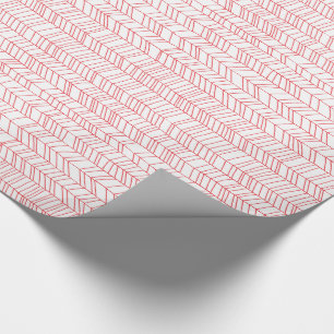 Papel de regalo de Chevron Rojo Moderno