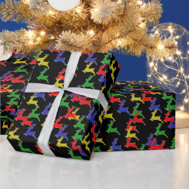 Papel de regalo de ciervos de Navidad