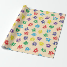 Papel de regalo de círculos geométricos coloridos