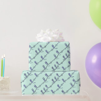 Papel de regalo de clases de baile (Verde)
