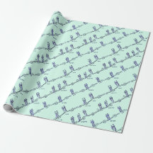 Papel de regalo de clases de baile (Verde)