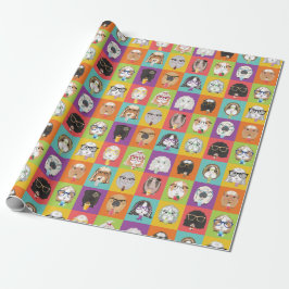 Papel de regalo de cobaya Pop-Art adorable