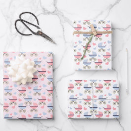 Papel de regalo de Cochecito de Bebé Encantador