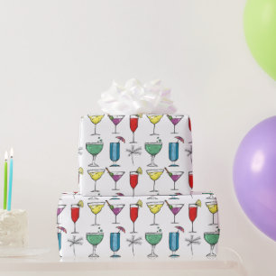 Papel de regalo de cócteles de bebidas mezcladas